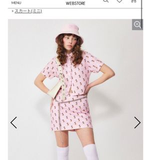 マウジー(moussy)のMD CHECK PATTERN ミニスカート/シャツ　セットアップ(セット/コーデ)