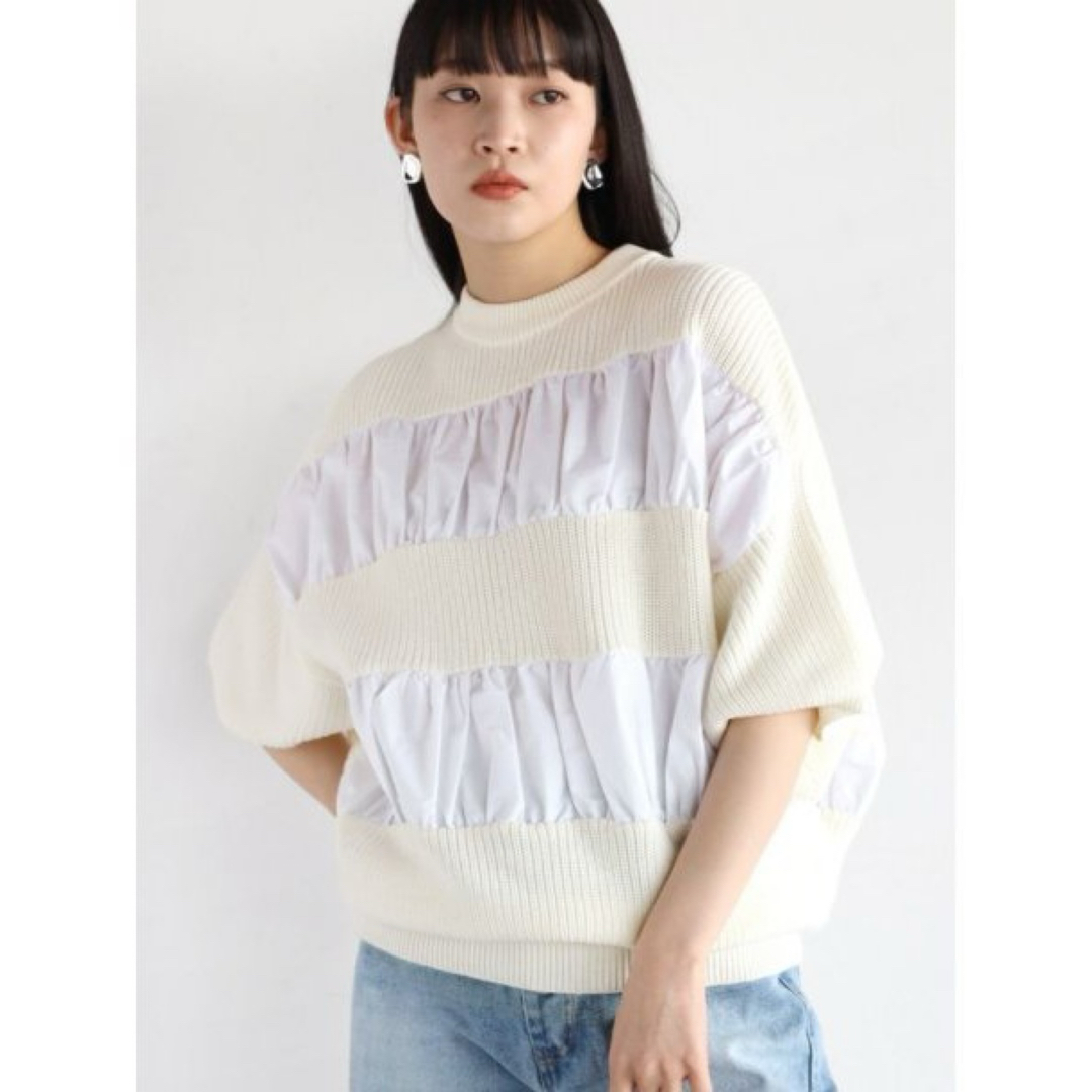 SCOT CLUB(スコットクラブ)のRADIATE 17,000円23S/S 異素材ドッキングドルマンニット レディースのトップス(ニット/セーター)の商品写真