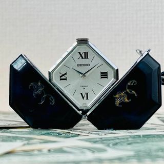 懐中時計【美品】セイコーSEIKOペンダントウォッチ21-7510桃太郎ブルー-