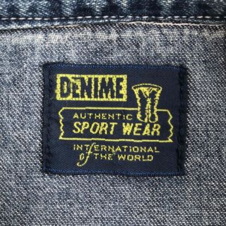 ドゥニーム オリゾンティー オールド ウールジャケット 40 赤 Denime メンズ   【221209】