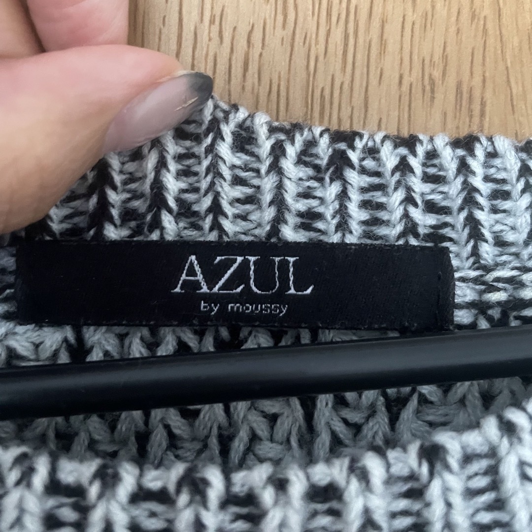 AZUL by moussy(アズールバイマウジー)のAZUL by moussy アズール　ショート丈ニット レディースのトップス(ニット/セーター)の商品写真