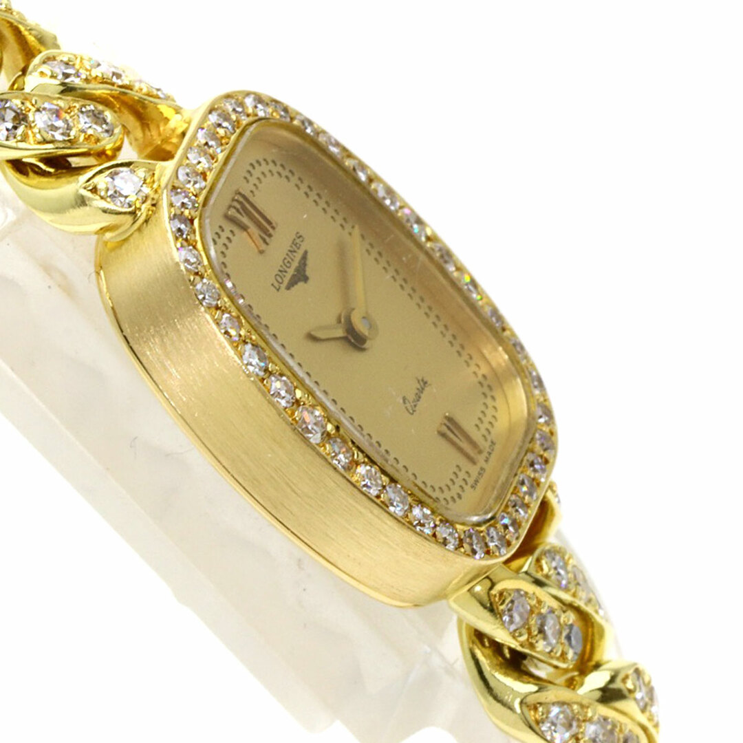 LONGINES(ロンジン)のLONGINES 20.410.878 ベゼル ベルト ダイヤモンド 腕時計 K18YG K18YG ダイヤモンド レディース レディースのファッション小物(腕時計)の商品写真