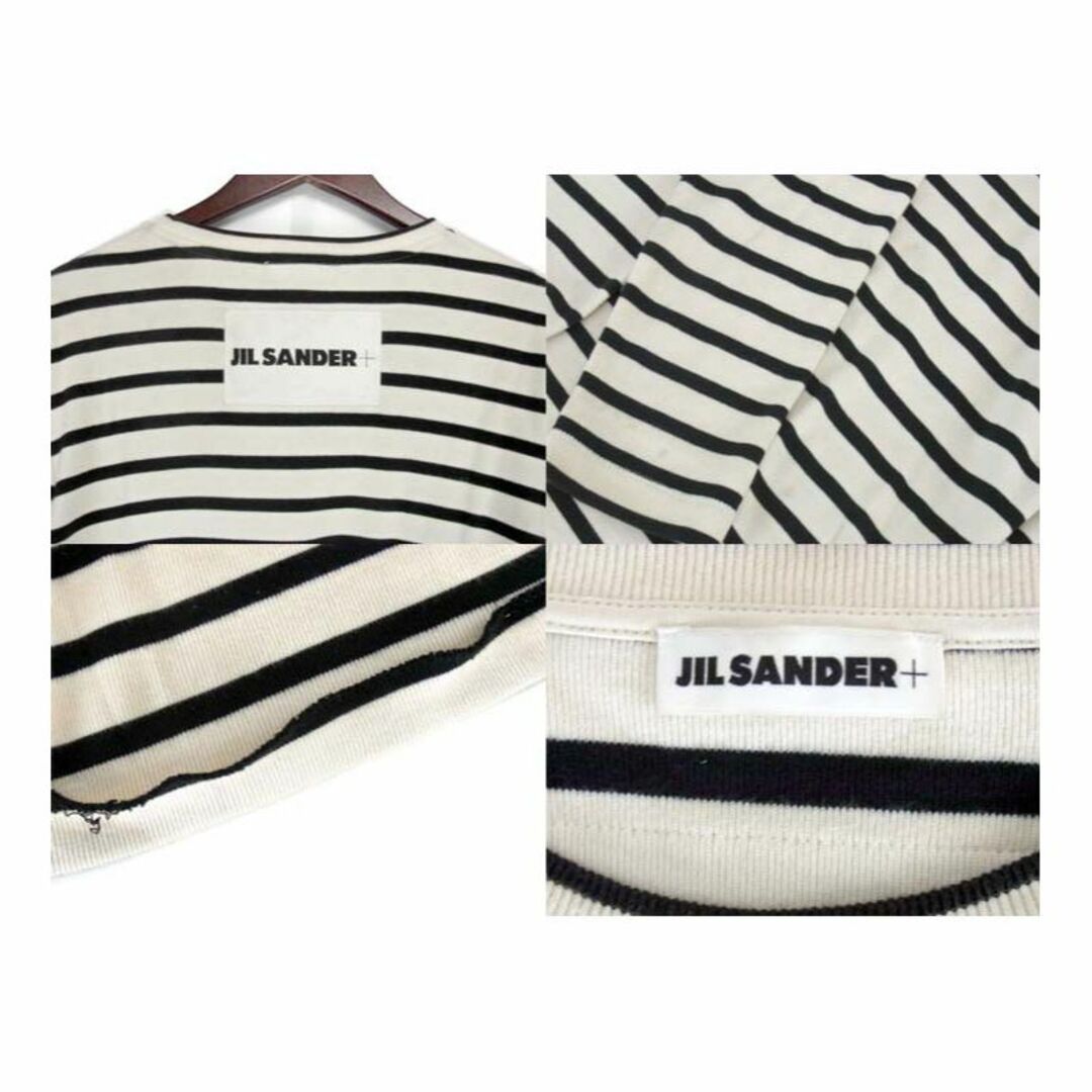 Jil Sander(ジルサンダー)のジルサンダー JIL SANDER ■ 【 JPUU707535MU24751821 】 ボーダー クルーネック コットン ロングスリーブ 長袖 Tシャツ カットソー w15352 メンズのトップス(Tシャツ/カットソー(七分/長袖))の商品写真