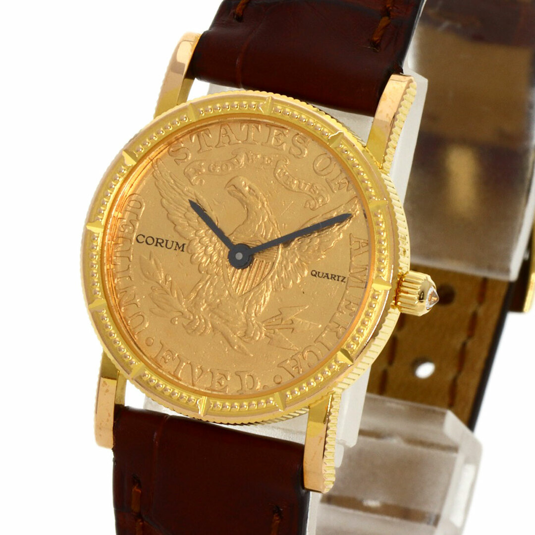CORUM(コルム)のCORUM コインウォッチ 腕時計 K18YG クロコダイル レディース レディースのファッション小物(腕時計)の商品写真