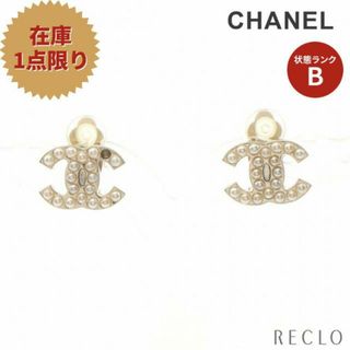 シャネル(CHANEL)のココマーク イヤリング GP フェイクパール ゴールド オフホワイト(イヤリング)