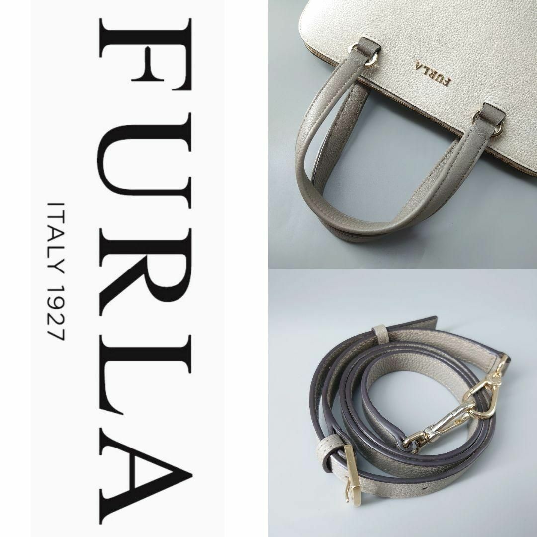 Furla   極美品 フルラ 2way アレックス M ドーム ショルダーバッグ