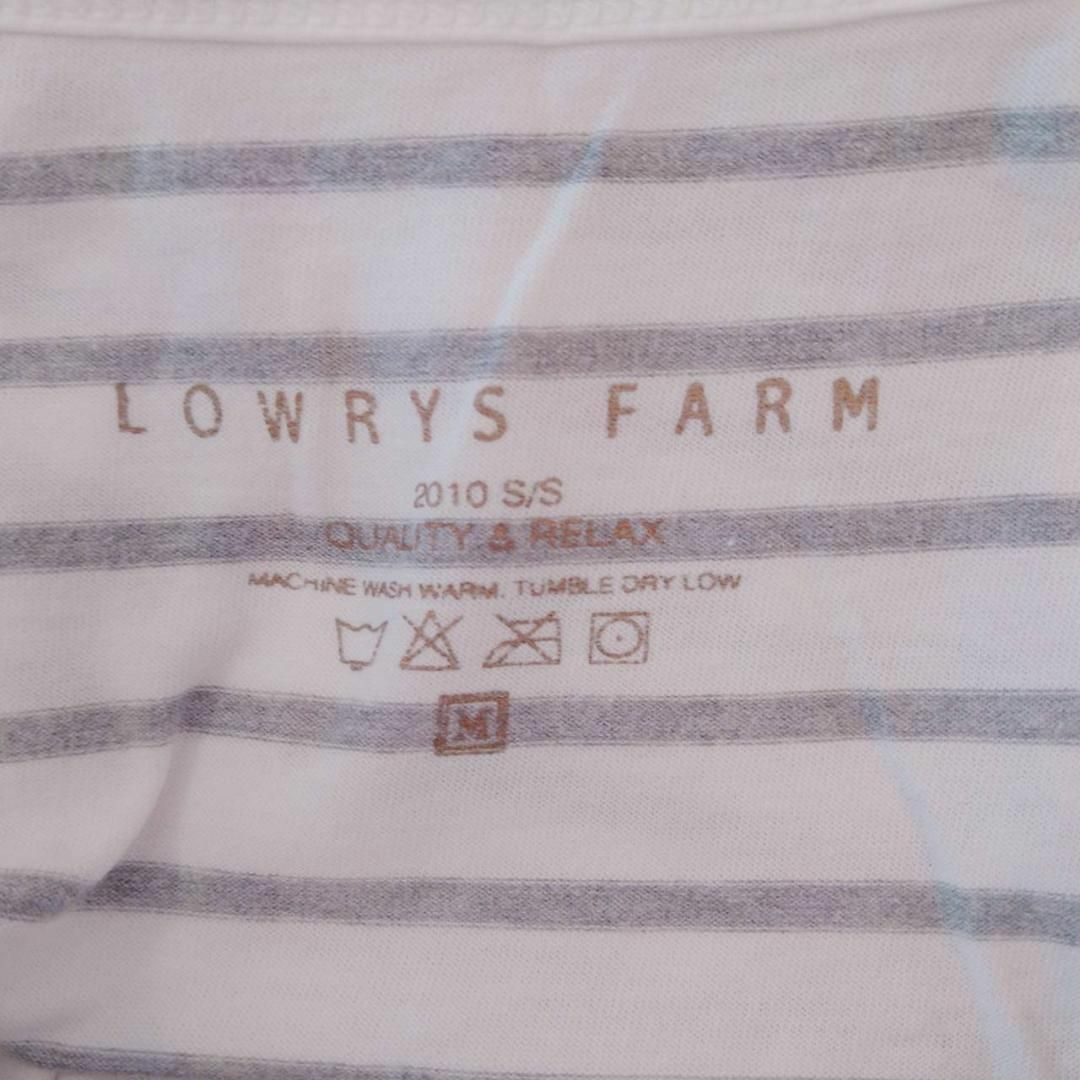 LOWRYS FARM(ローリーズファーム)の涼しい　ローリーズファーム　半袖　Ｔシャツ　ストライプ　Ｍ　リユース品 レディースのトップス(Tシャツ(半袖/袖なし))の商品写真