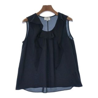 ランバンオンブルー(LANVIN en Bleu)のLANVIN en bleu ランバンオンブルー ブラウス 38(M位) 紺 【古着】【中古】(シャツ/ブラウス(長袖/七分))