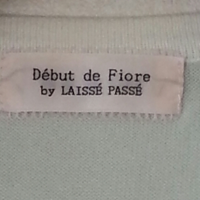 LAISSE PASSE(レッセパッセ)のミントグリーン 春物ツインニット レディースのトップス(アンサンブル)の商品写真