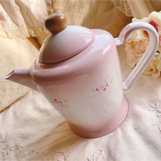 アフタヌーンティー(AfternoonTea)の♡イマン♡ホーローポットアンティークマニーローズバスケット薔薇フレンチカントリー(その他)