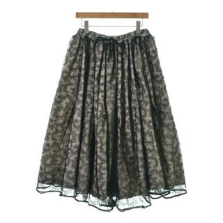 TAO タオ ロング・マキシ丈スカート S ベージュx黒x赤等総柄 古着