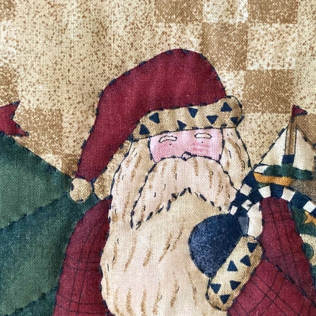 デビーマム　クリスマス手縫いキルトタペストリー　ハンドメイド