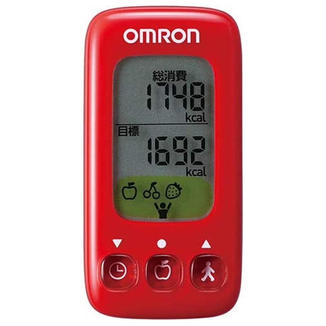 OMRON(オムロン)の【OMRON】オムロン 活動量計 カロリスキャン HJA-314-R レッド _ 小型家電 スマホ/家電/カメラの美容/健康(その他)の商品写真