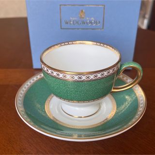 ウェッジウッド(WEDGWOOD)の【未使用美品】ウェッジウッド★ユーランダーパウダーグリーン★C/S(食器)