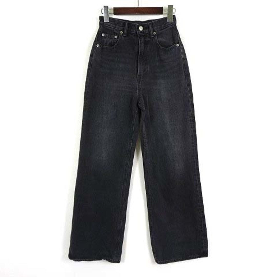 SLY(スライ)のスライ SLY JEANS デニムパンツ ジーンズ ワイド バギー S 0 黒 レディースのパンツ(デニム/ジーンズ)の商品写真