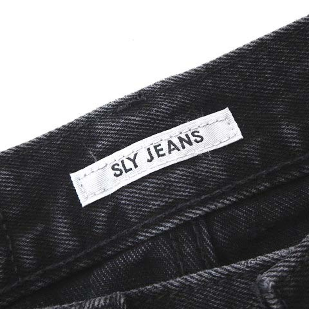 SLY(スライ)のスライ SLY JEANS デニムパンツ ジーンズ ワイド バギー S 0 黒 レディースのパンツ(デニム/ジーンズ)の商品写真