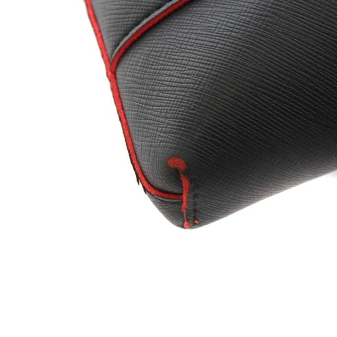 CASTELBAJAC(カステルバジャック)のCASTELBAJAC クラッチバッグ セカンドバッグ ロゴ レザー 黒 赤 メンズのバッグ(セカンドバッグ/クラッチバッグ)の商品写真