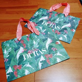 デュラス(DURAS)の【美品】DURAS ショップ袋 トロピカル柄 2点(ショップ袋)