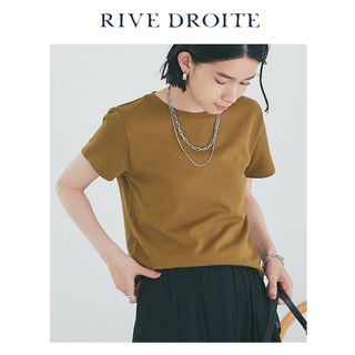 リヴドロワ(RIVE DROITE)の新品　RIVE DROITE リヴドロワ　ベーシックTシャツ  マスタード(Tシャツ(半袖/袖なし))