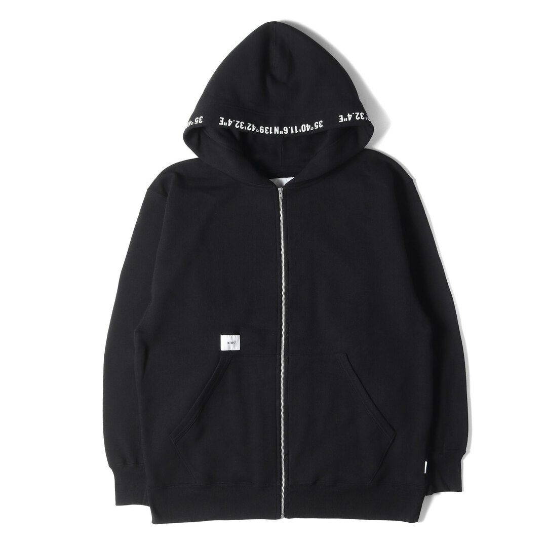 WTAPS ダブルタップス パーカー サイズ:S 22AW クロスボーン フルジップ スウェット パーカー X3.0 / ZIP HOODY / CTPL ブラック 黒 トップス フーディー ルーズシルエット ストリート ミリタリー カジュアル ブランド 【メンズ】【美品】