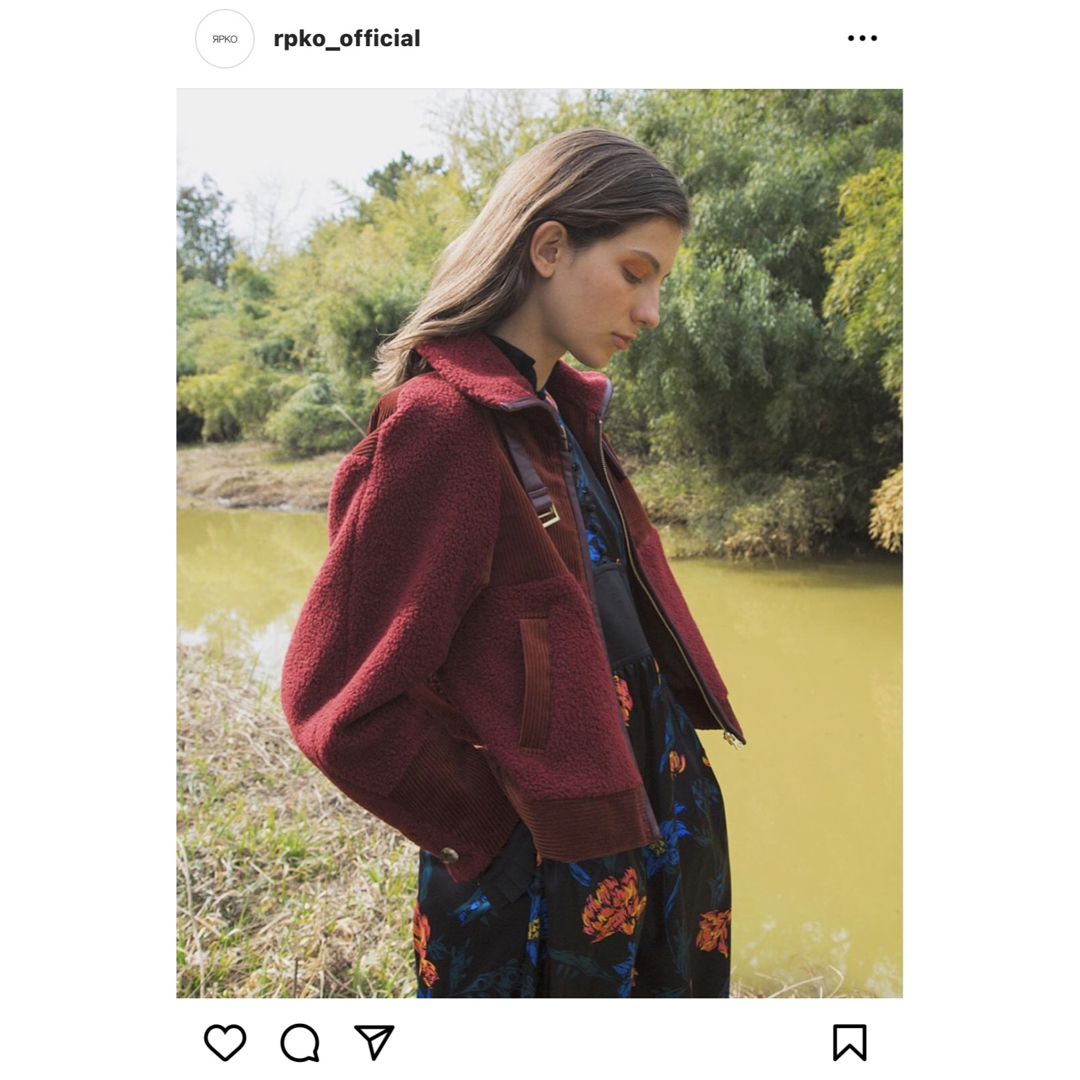 RPKO(ルプコ)のRPKO corduroy boa blouson Bordeaux M レディースのジャケット/アウター(ブルゾン)の商品写真