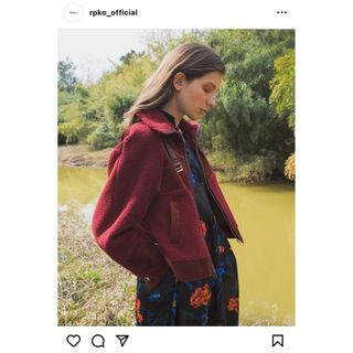 ルプコ(RPKO)のRPKO corduroy boa blouson Bordeaux M(ブルゾン)