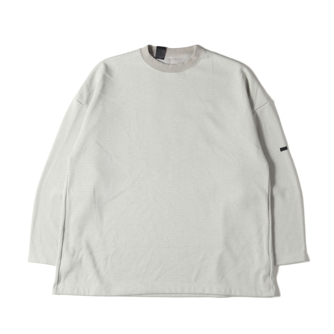 N.HOOLYWOOD エヌハリウッド カットソー サイズ:38 22AW ハニカムサーマル ロングスリーブ カットソー LONG SLEEVE T-SHIRT トップス Tシャツ 長袖 ドロップショルダー ボックスシルエット 裏起毛 グレー 日本製 【メンズ】