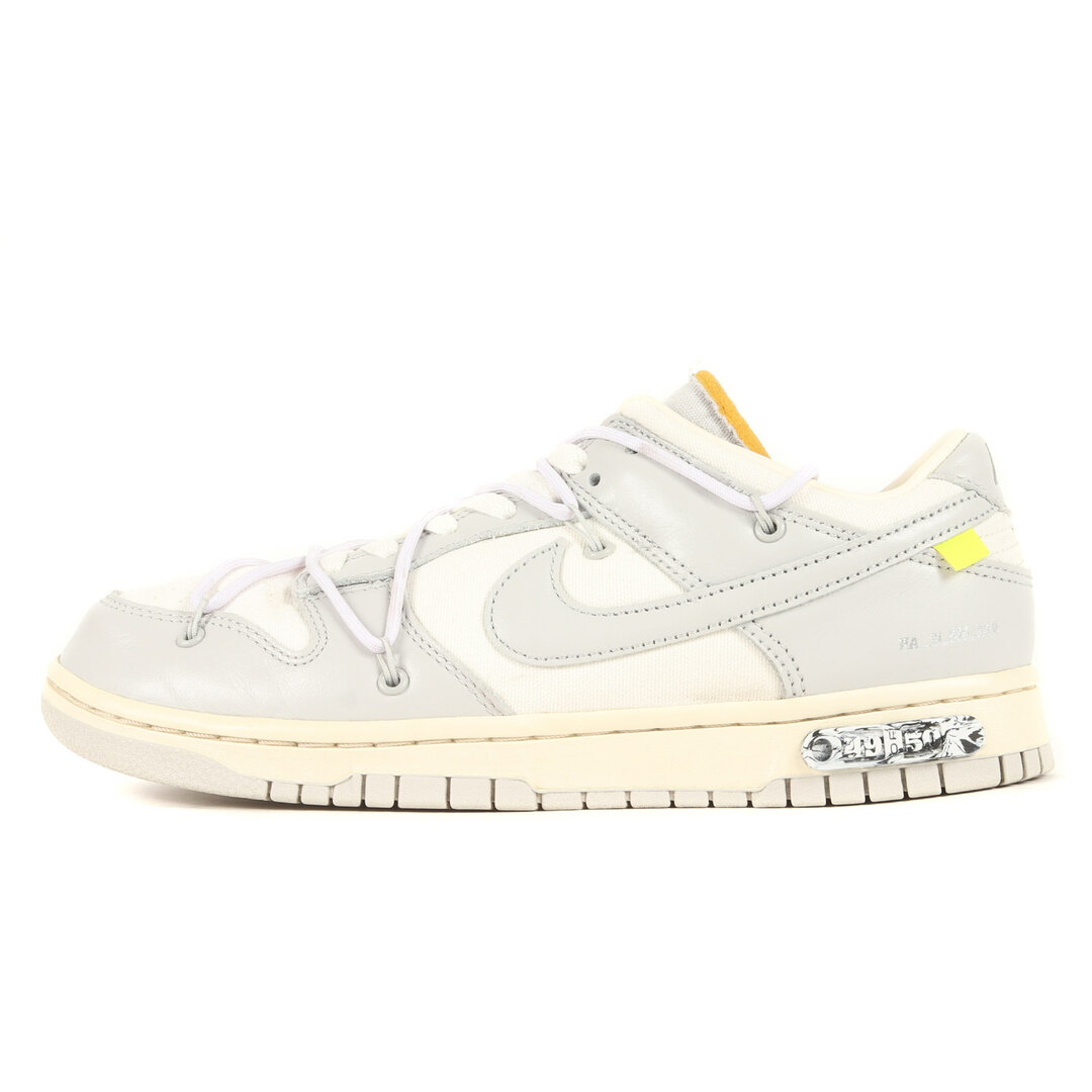 OFF-WHITE オフホワイト サイズ:27.0cm 21AW NIKE DUNK LOW The 50 / 1 OF 50 No.49 (DM1602-123) ナイキ ダンク ロー セイル ナチュラルグレー US9 ローカット スニーカー コラボ シューズ 靴【メンズ】【美品】