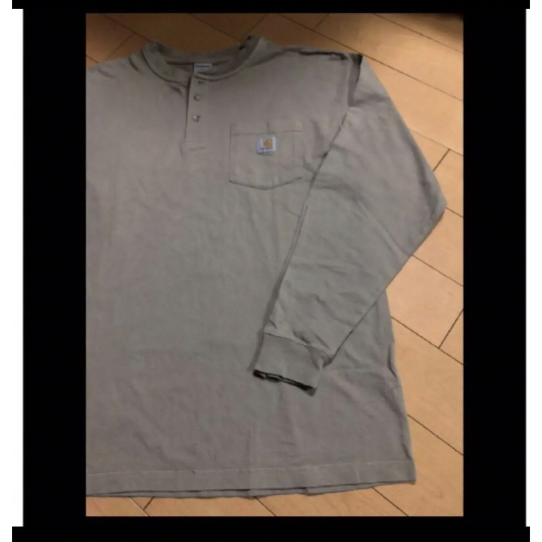 carhartt(カーハート)のカーハートアイボリーコットンヘンリーカットソー メンズのトップス(Tシャツ/カットソー(七分/長袖))の商品写真