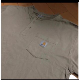 カーハート(carhartt)のカーハートアイボリーコットンヘンリーカットソー(Tシャツ/カットソー(七分/長袖))