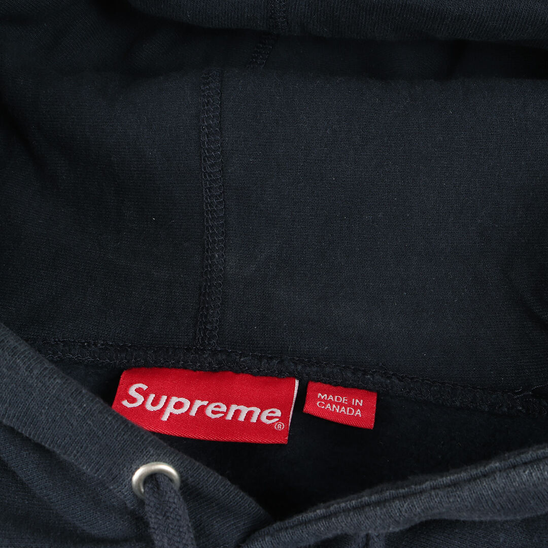 Supreme スウェットパーカーMボックスロゴHoodedネイビーシュプリーム