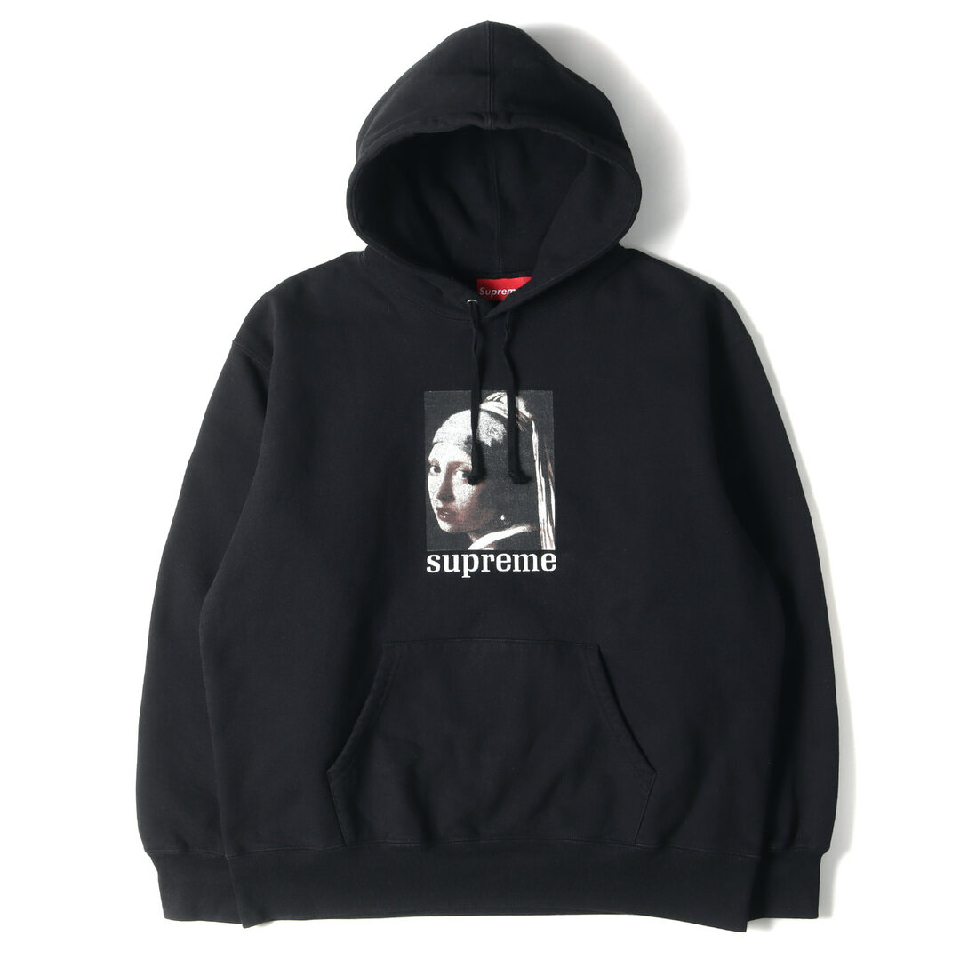 Supreme シュプリーム パーカー サイズ:L 20AW 真珠の耳飾りの少女 スウェット パーカー Pearl Hooded Sweatshirt ブラック トップス フーディー フーデッド スウェットシャツ ストリート ブランド 【メンズ】