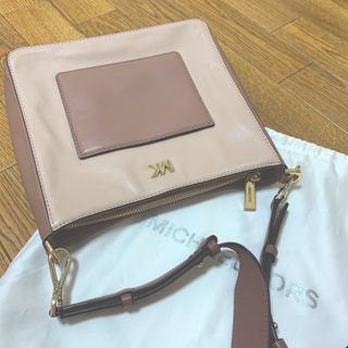 マイケルコース(Michael Kors)の極美品  マイケルコース ショルダーバッグピンク ピンクベージュ ロゴ ミニ(ショルダーバッグ)