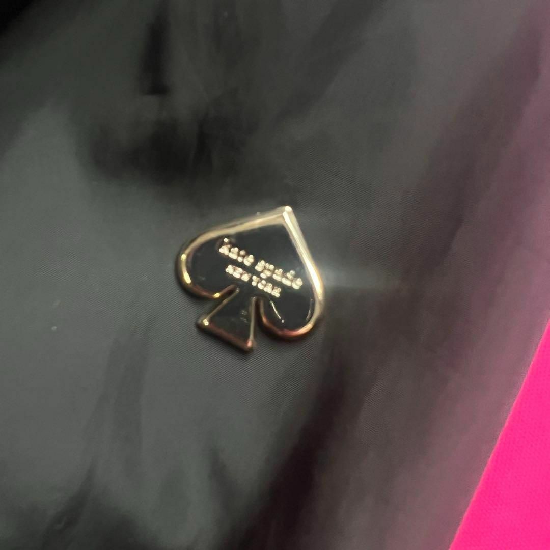 【美品】kate spade ライトアウター ブラック ドット S フード