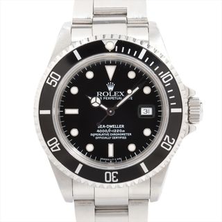 ロレックス シードゥエラー Sea-Dweller 16600(F) 保証書 替エクステンションコマ(L) SS メンズ時計 ブラック 仕上げ済 2004年 美品