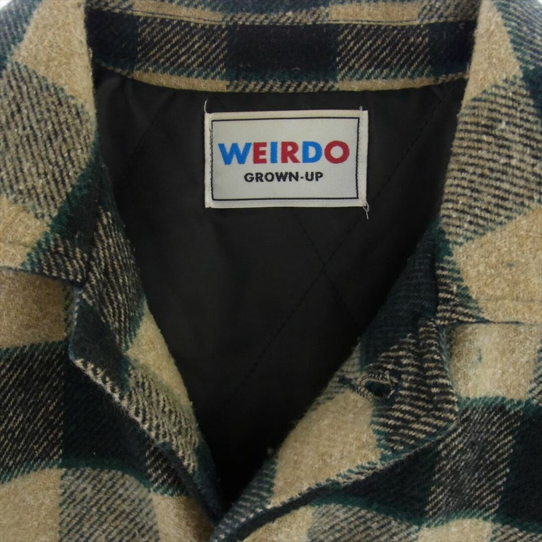 WEIRDO ウィアード 14AW WRD-14-AW-12 総柄 リバーシブル コットンジャケット ブルゾン ホワイト系 M