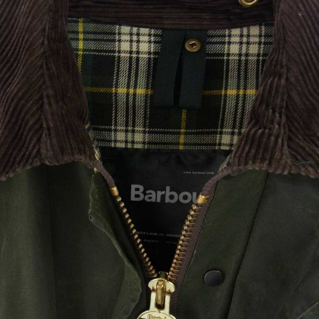 Barbour バブアー ジャケット 英国製 BORDER 38 ボーダー オイルド ワックス ジャケット 2000年製 00's  ダークカーキ系【中古】