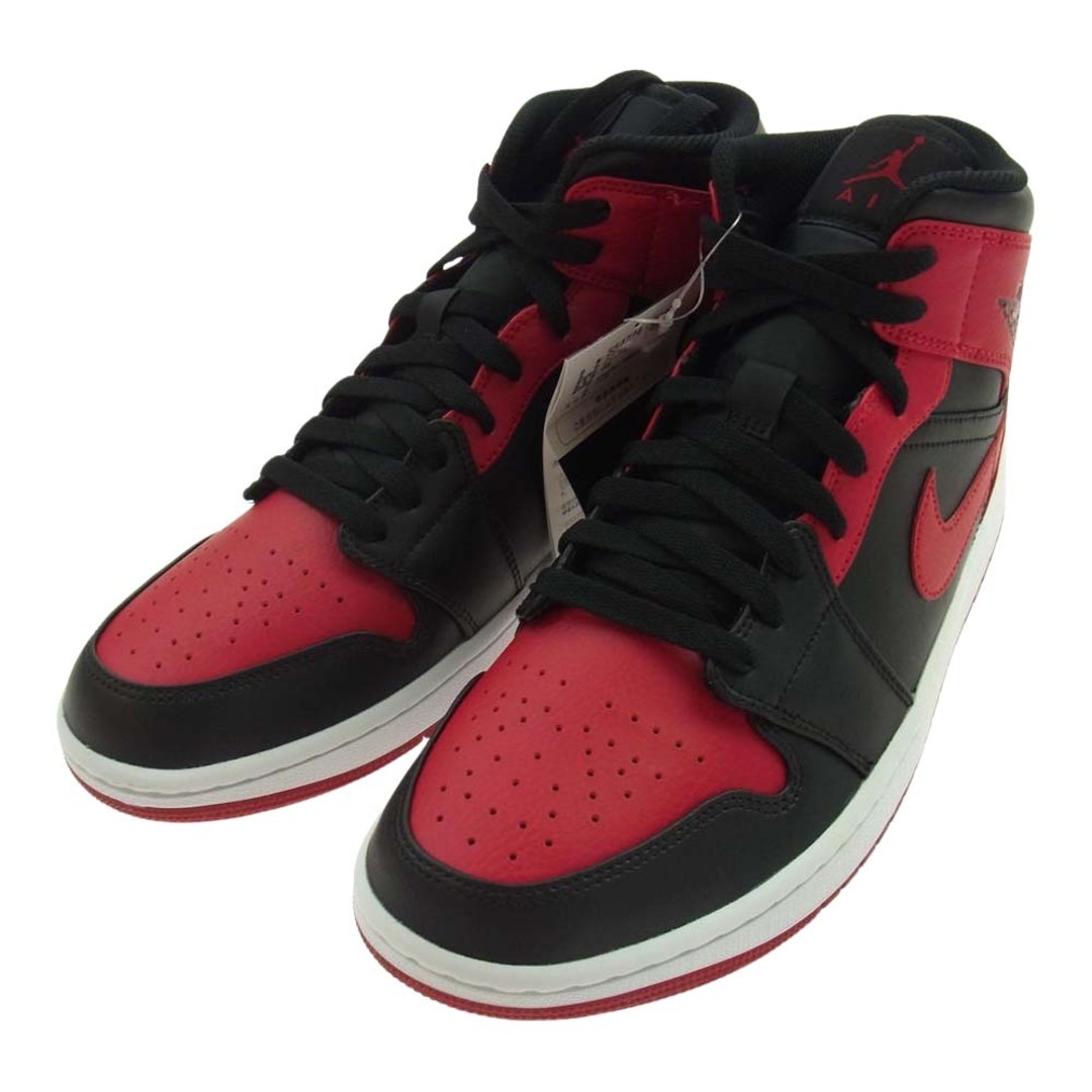 NIKE ナイキ スニーカー 554724-074 Air Jordan 1 Mid Bred AJ1 エアジョーダン ミッド ブレッド スニーカー ブラック系 レッド系 27.5cm【新古品】【未使用】