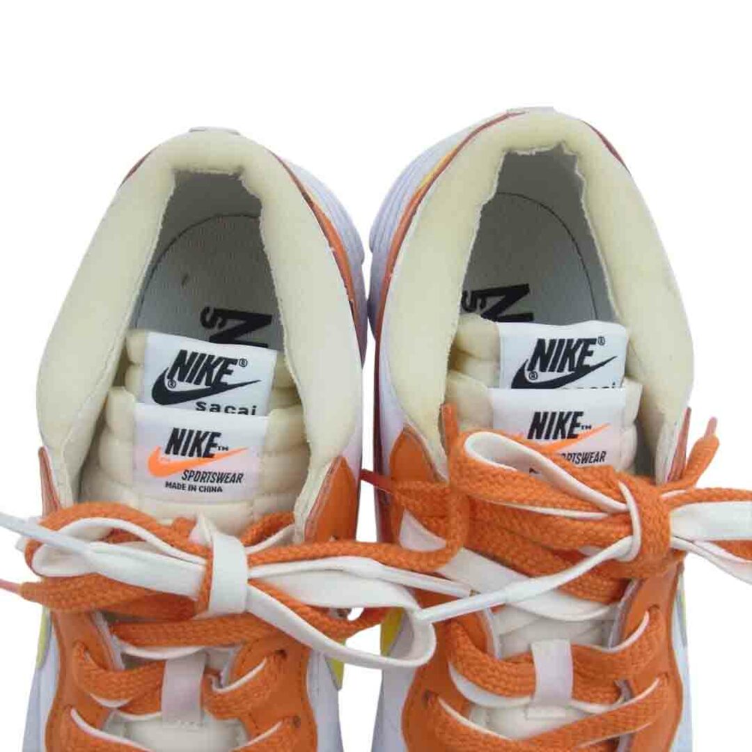 NIKE(ナイキ)のNIKE ナイキ スニーカー DD1877-100 × SACAI サカイ BLAZER LOW MAGMA ORANGE ブレーザー ロー マグマ オレンジ スニーカー ホワイト系 27.5cm【中古】 メンズの靴/シューズ(スニーカー)の商品写真