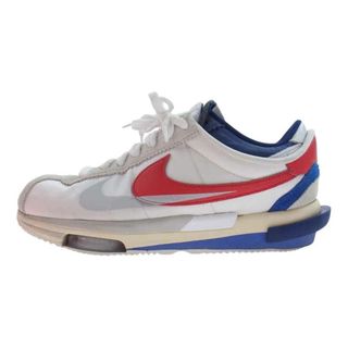 ナイキ(NIKE)のNIKE ナイキ スニーカー DQ0581-100 × sacai サカイ Zoom Cortez White and University Red ズーム コルテッツ ホワイト アンド ユニバーシティレッド スニーカー マルチカラー系 29.5cm【中古】(スニーカー)