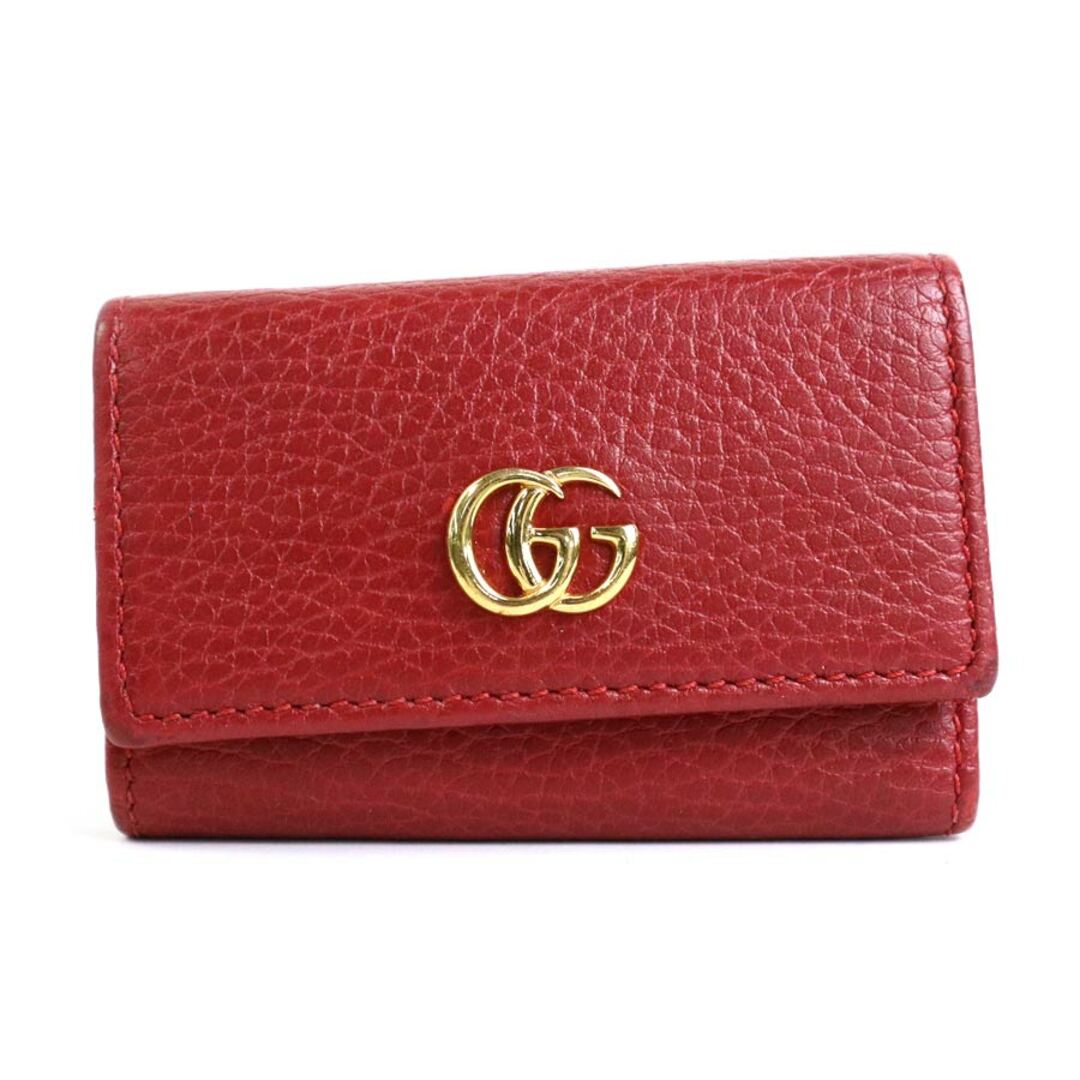 Gucci   グッチ GUCCI キーケース GGマーモント レザー レッド ユニ