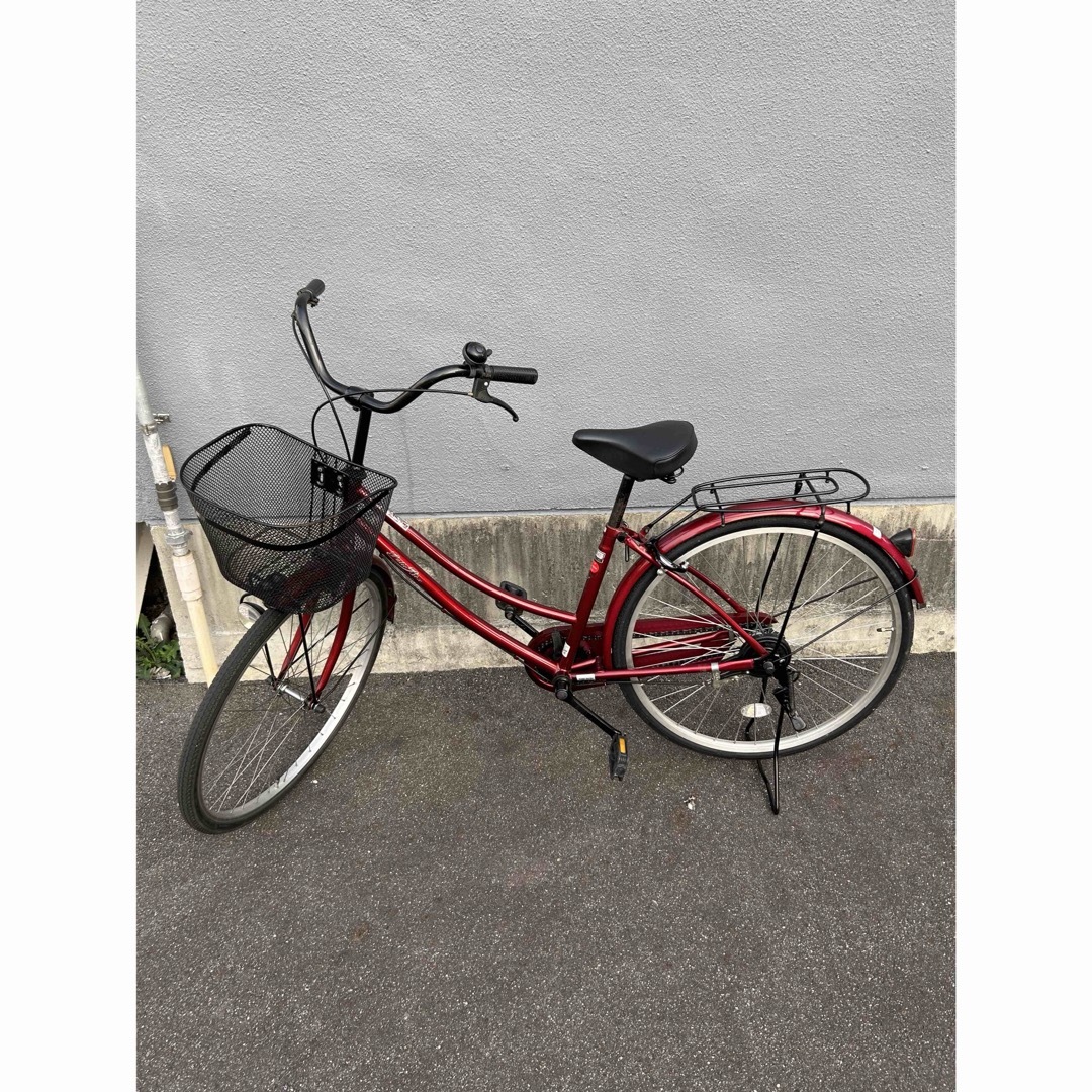 サイモト自転車 26型 自転車 パティオボックス レッド-