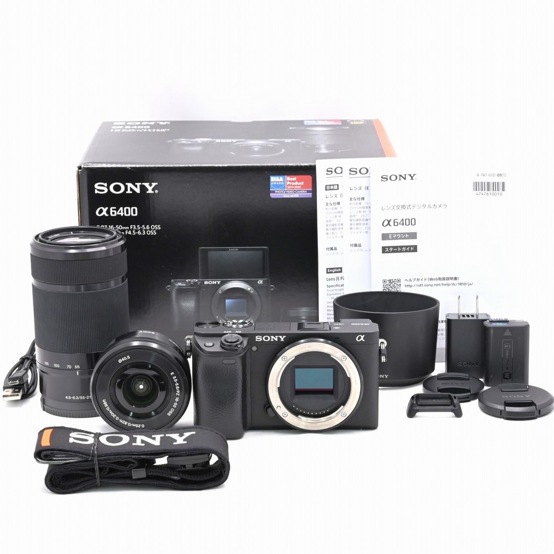 【超美品&おまけ有り】SONY α6400 ダブルズームレンズキットスマホ/家電/カメラ