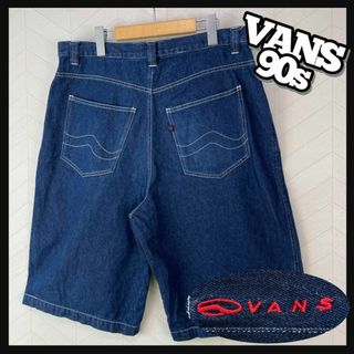 ヴァンズ(VANS)の入手困難 90s OLD VANS ショートパンツ デニム ハーフパンツ 刺繍(ショートパンツ)