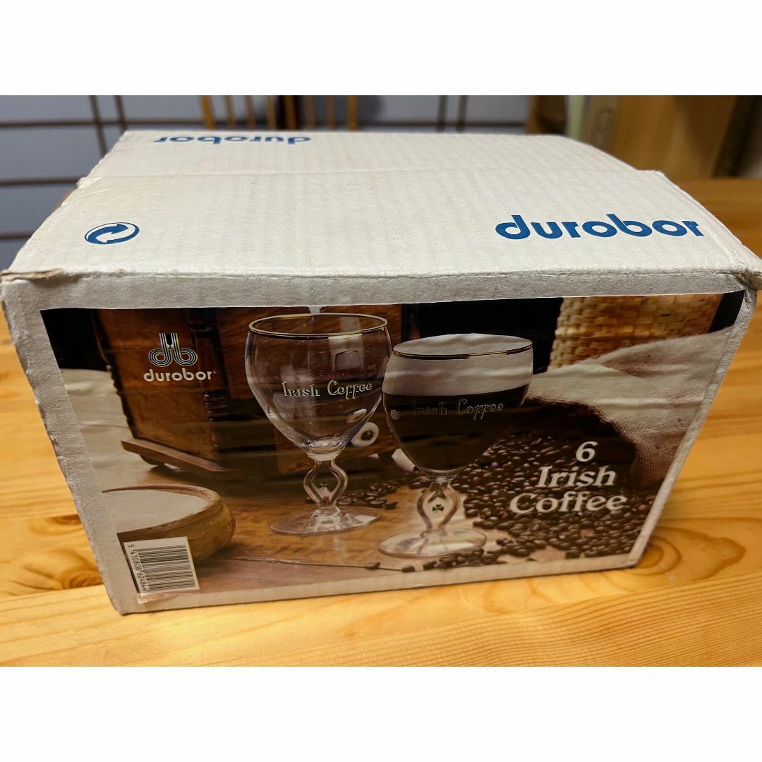 Durobor アイリッシュコーヒーグラス 6個セット - 未使用、箱つき