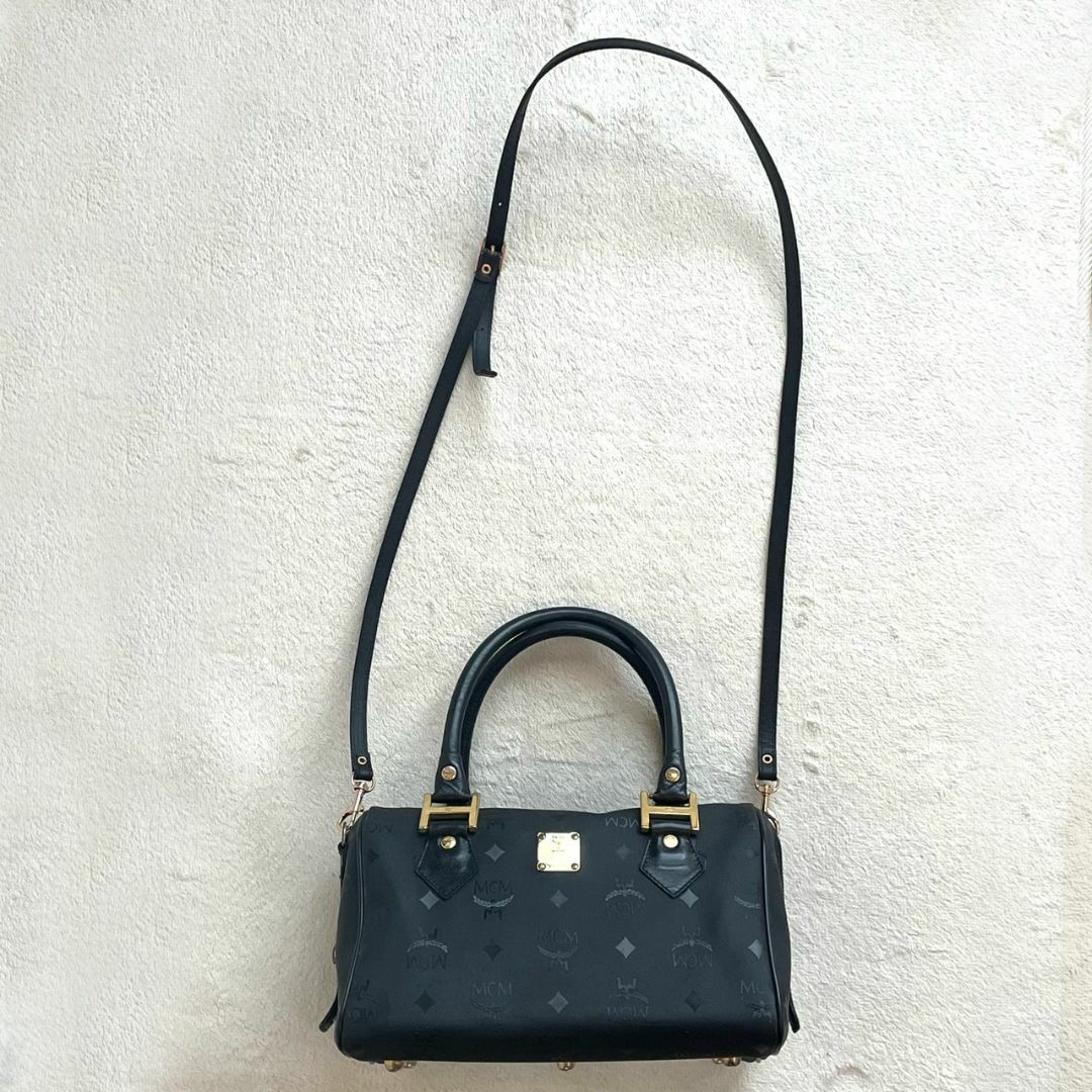 MCM - 美品 MCM 2way ショルダーバッグ ミニボストン 総柄 ヴィセトス