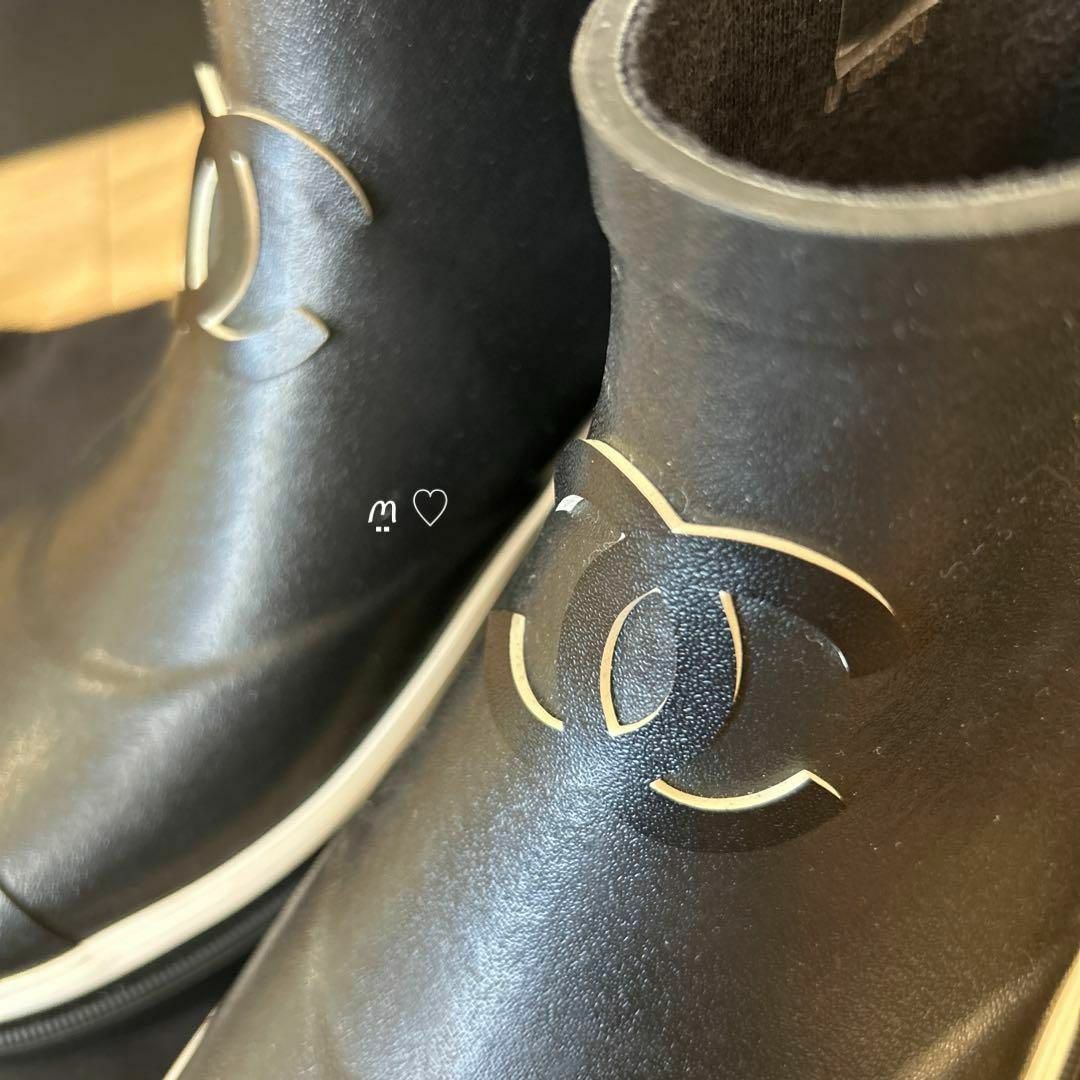 CHANEL - 新作CHANELシャネル レインブーツ アンクルブーツ 38