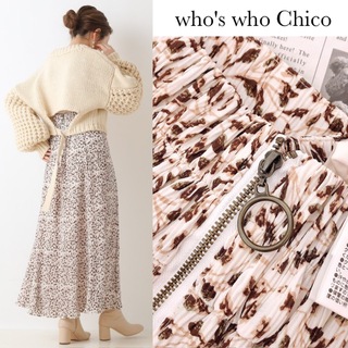 フーズフーチコ(who's who Chico)のフーズフーチコ フラワー マーメイド ロング スカート(ロングスカート)