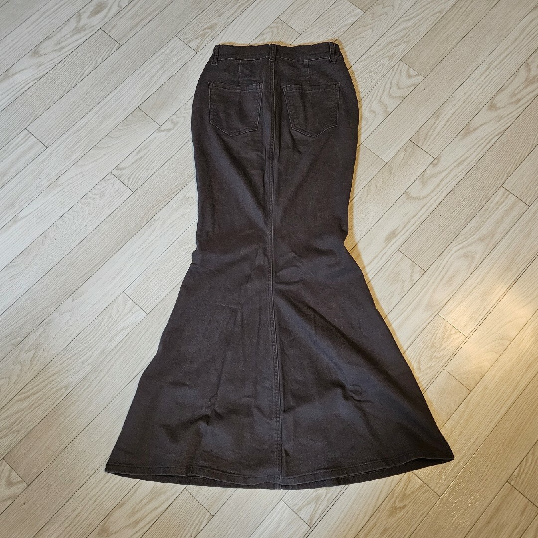 ZARA(ザラ)のマーメイドスカート デニム  ブラウン XS～S レディースのスカート(ロングスカート)の商品写真