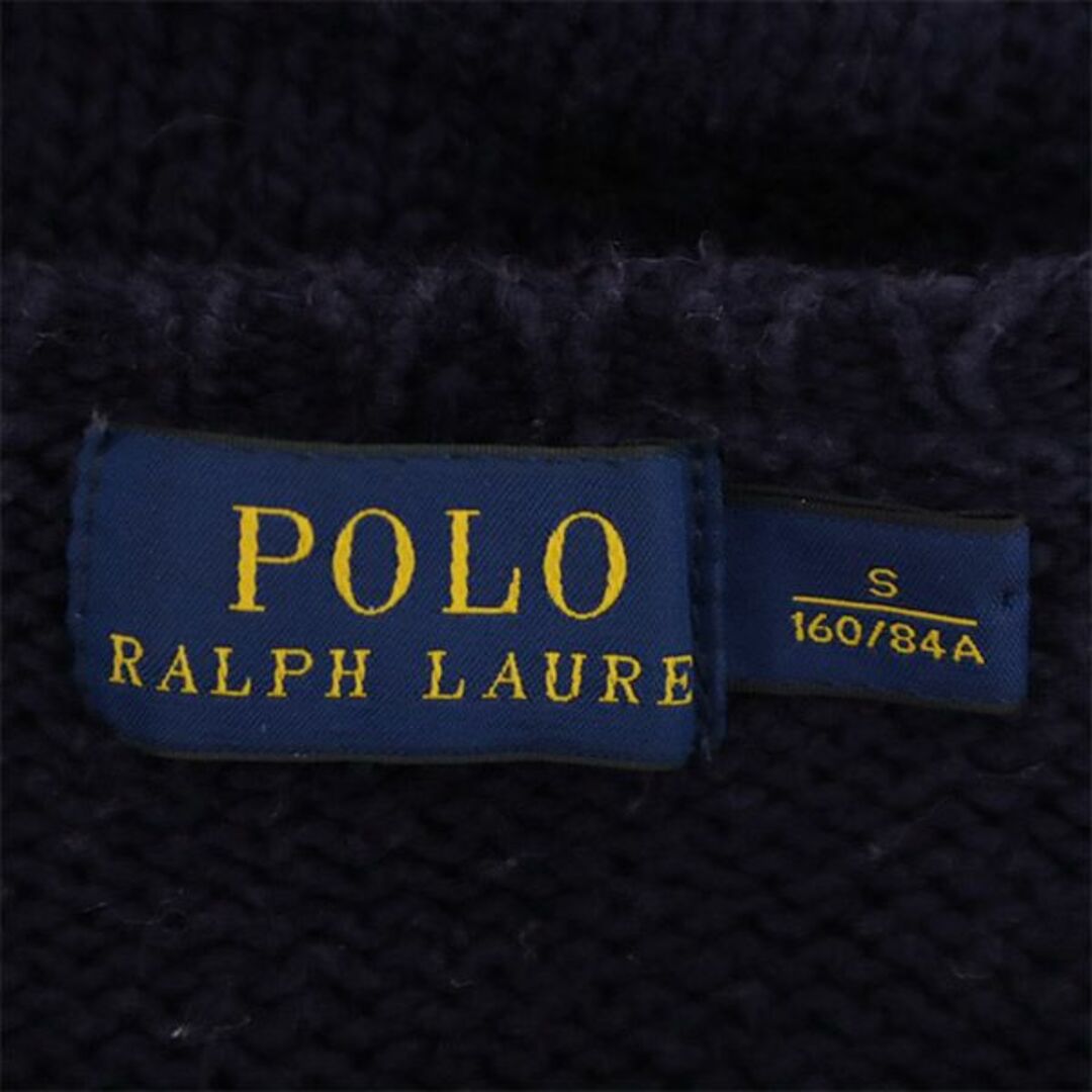 POLO RALPH LAUREN - ポロラルフローレン 刺繍 ニット S ネイビー POLO